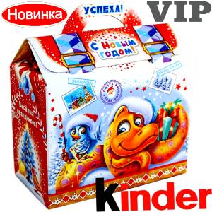 Сладкий подарок на Новый Год в жестяной упаковке весом 1200 грамм по цене 1762 руб в Володарске