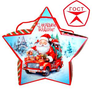 Детский подарок на Новый Год в жестяной упаковке весом 950 грамм по цене 1182 руб в Володарске