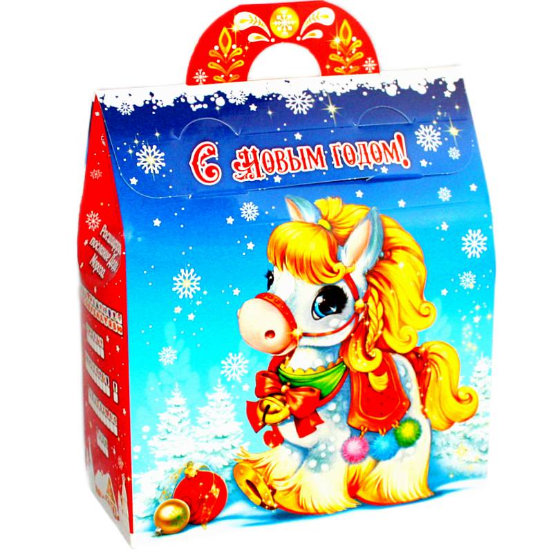 Сладкий подарок на Новый Год в жестяной упаковке весом 600 грамм