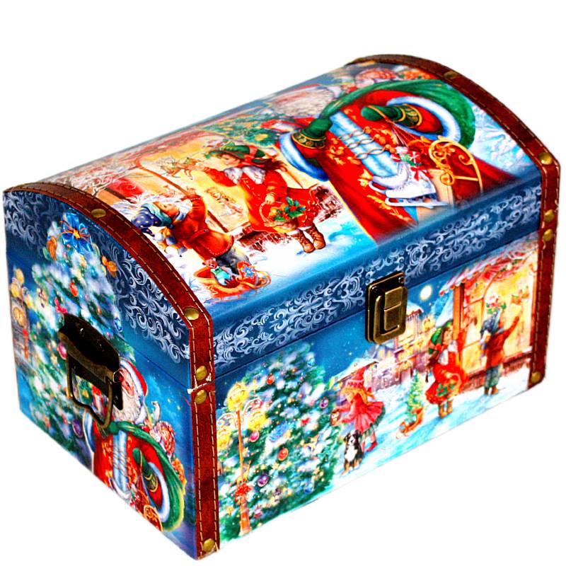 Детский новогодний подарок в элитной упаковке весом 800 грамм